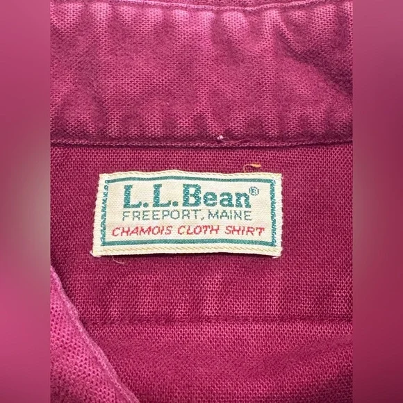 LL Bean Vintage Men’s Chamois Cloth Button Down Shirt Size 17.5 TALL Made in USA - Picture 3 of 6